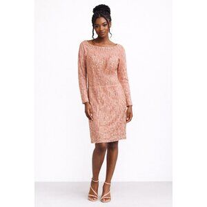 Gatti Nolli Mirror Embellished Silk Dress Pink Size 6